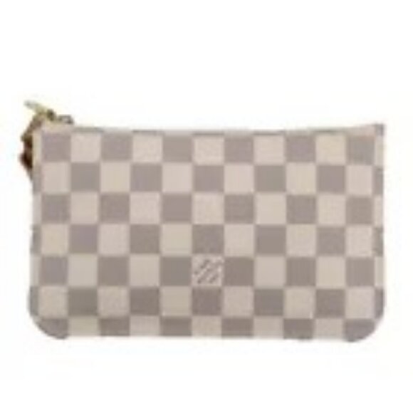 LOUIS VUITTON Damier Azur Neverfull PM Pouch Accessory Pouch LV Auth - Picture 3 of 15